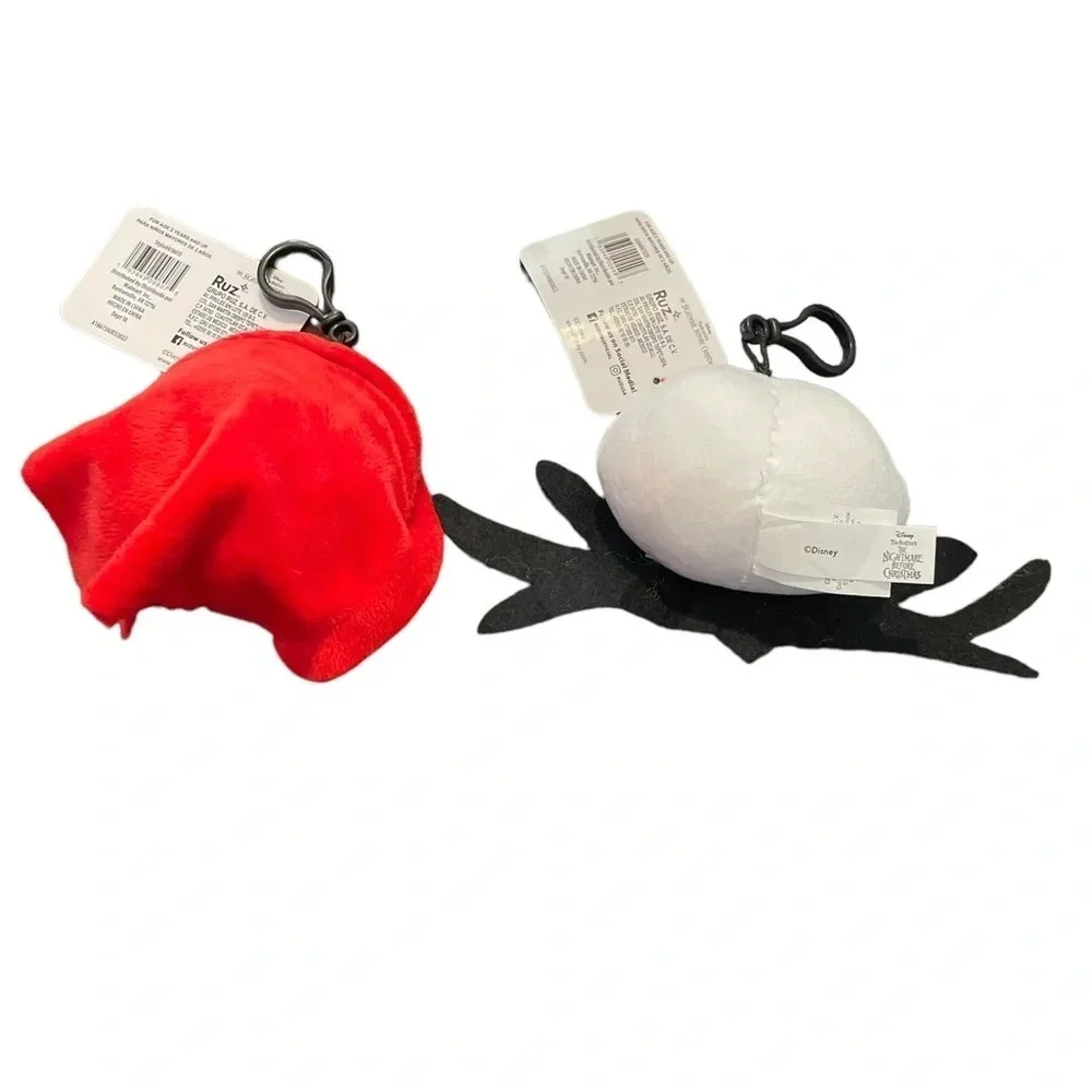 Disney THE NIGHTMARE BEFORE CHRISTMAS Plush Clip Set SALLY & JACK SKELLINGTON